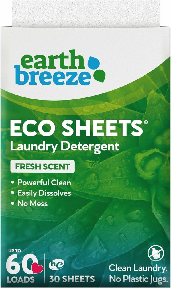 Laundry Detergent Sheets - 30 Detergent Sheets - 60 Loads - Concentrated Liquidless Laundry Soap - No Plastic Jug - Fresh Scent - Image 7