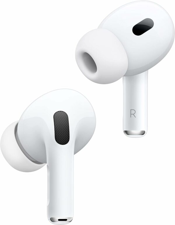 AirPods Pro (2nd Generation) Wireless Ear Buds with USB-C Charging, Up to 2X More Active Noise Cancelling Bluetooth Headphones, Transparency Mode, Adaptive Audio, Personalized Spatial Audio