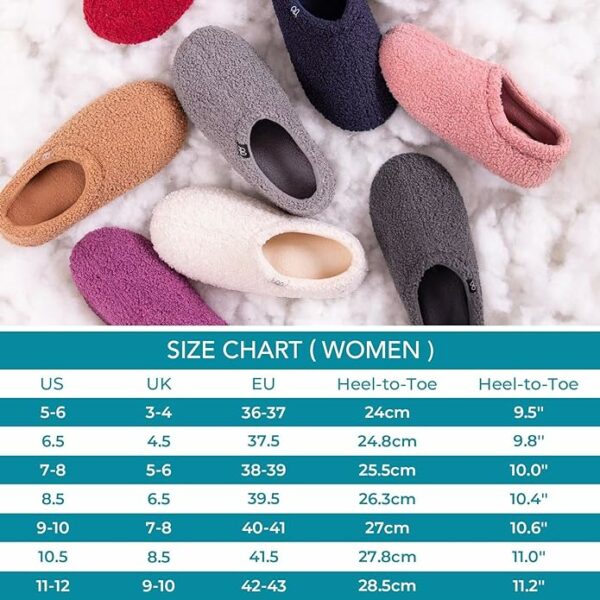 Women's Fuzzy Curly Fur Memory Foam Loafer Slippers with Polar Fleece Lining - Image 2