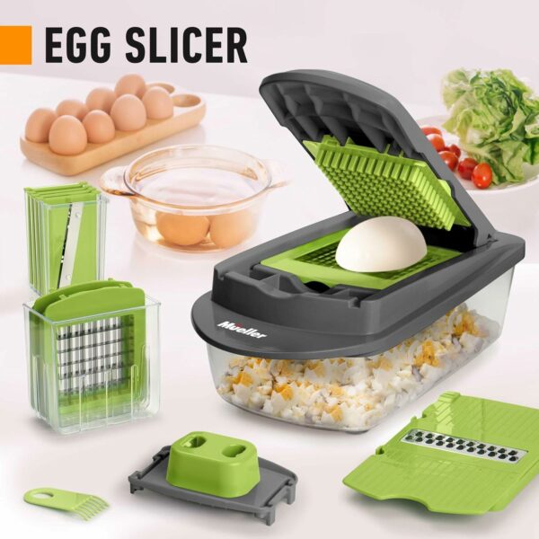 Blade Vegetable Chopper, Onion Mincer, Cutter, Dicer, Egg Slicer with Container - Image 2