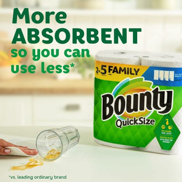 Quick-Size Paper Towels, White, 12 Family Rolls = 30 Regular Rolls - Image 4