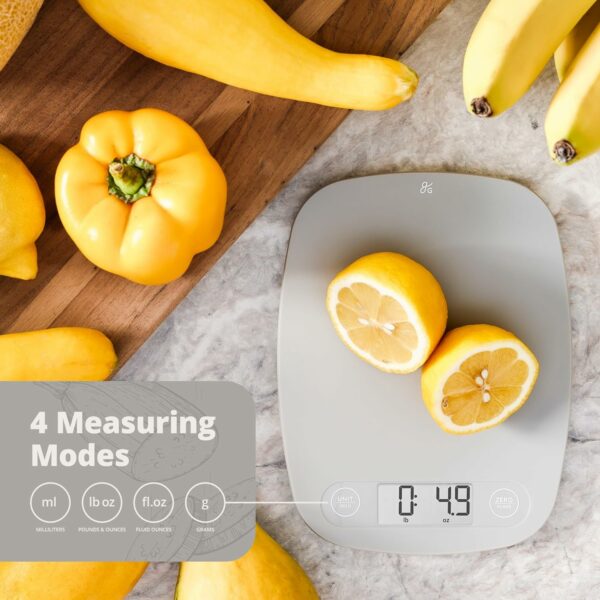 Food Scale - Digital Display Shows Weight in Grams, Ounces, Milliliters, and Pounds | Perfect for Meal Prep, Cooking, and Baking