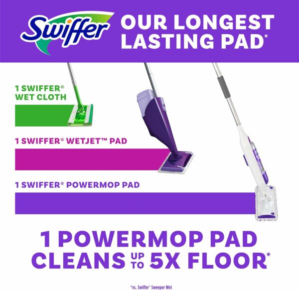 PowerMop Multi-Surface Mop Kit for Floor Cleaning, Fresh Scent, Mopping Kit Includes PowerMop, 2 Mopping Pad Refills, 1 Floor Cleaning Solution with Fresh Scent and 2 Batteries - Image 4