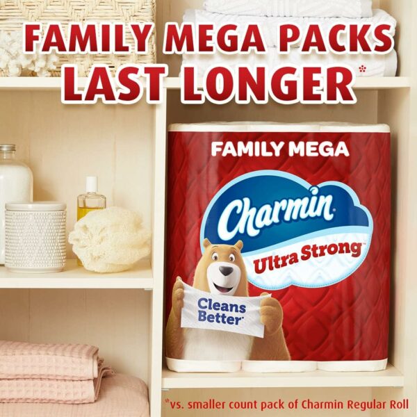 Ultra Strong Clean Touch Toilet Paper, 24 Family Mega Rolls = 123 Regular Rolls