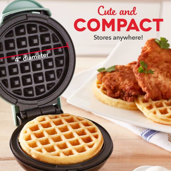 Maker for Individual Waffles, Hash Browns, Keto Chaffles with Easy to Clean, Non-Stick Surfaces - Image 4