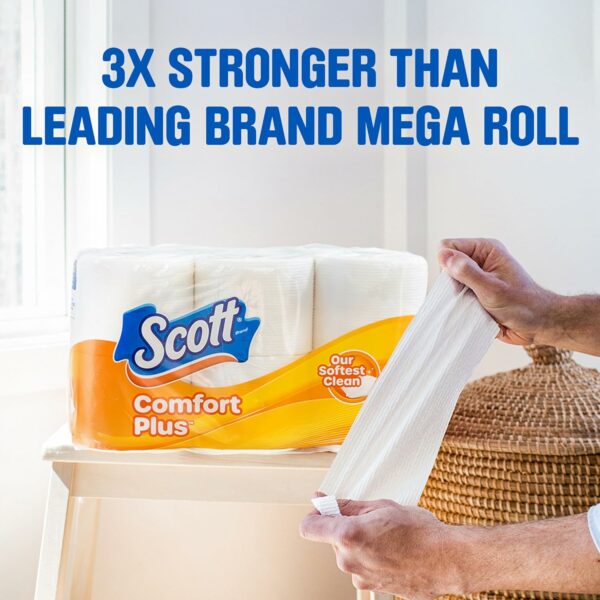 ComfortPlus Toilet Paper, 12 Double Rolls, 231 Sheets per Roll, Septic-Safe, 1-Ply Toilet Tissue - Image 5