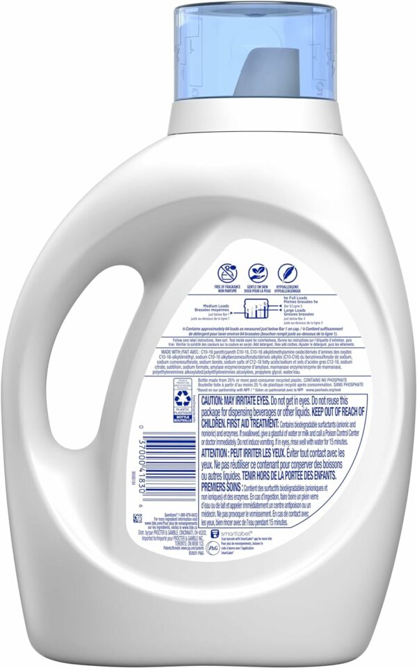 Gentle Laundry Detergent Liquid Soap, HE Compatible 64 Loads - Image 6