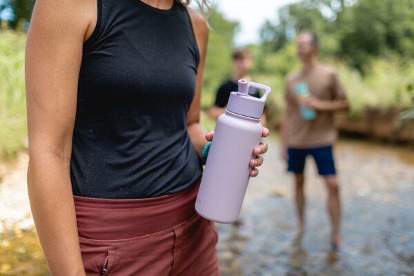 Water Bottle with Straw and Chug Lid Vacuum Insulated Stainless Steel Metal Thermos Bottles - Image 2