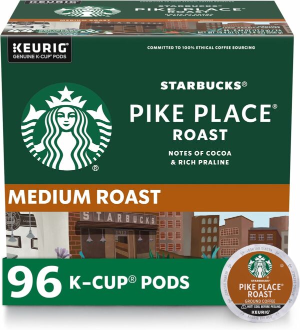 K-Cup Coffee Pods—Medium Roast Coffee—Pike Place Roast for Keurig Brewers