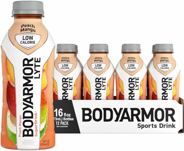 Drink Low-Calorie Sports Beverage, Peach Mango, Coconut Water Hydration, Natural Flavors With Vitamins, Potassium-Packed Electrolytes, Perfect For Athletes