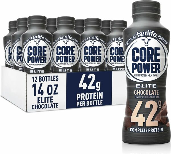 Fairlife Elite 42g High Protein Milk Shakes For kosher diet, Ready to Drink for Workout Recovery, Chocolate