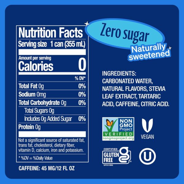 Zero Calorie Soda Cola, 12 Ounce Cans (Pack of 24) - Image 3