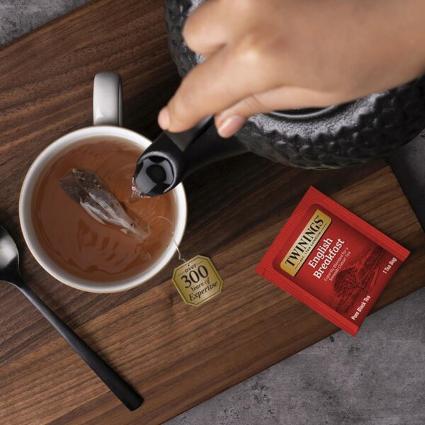 Breakfast Black Tea, 100 Individually Wrapped Tea Bags, Smooth, Flavourful, Robust, Caffeinated - Image 5