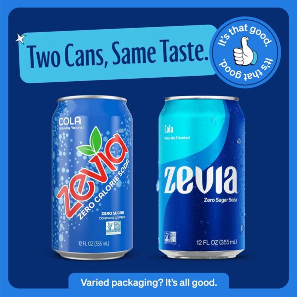 Zero Calorie Soda Cola, 12 Ounce Cans (Pack of 24) - Image 6