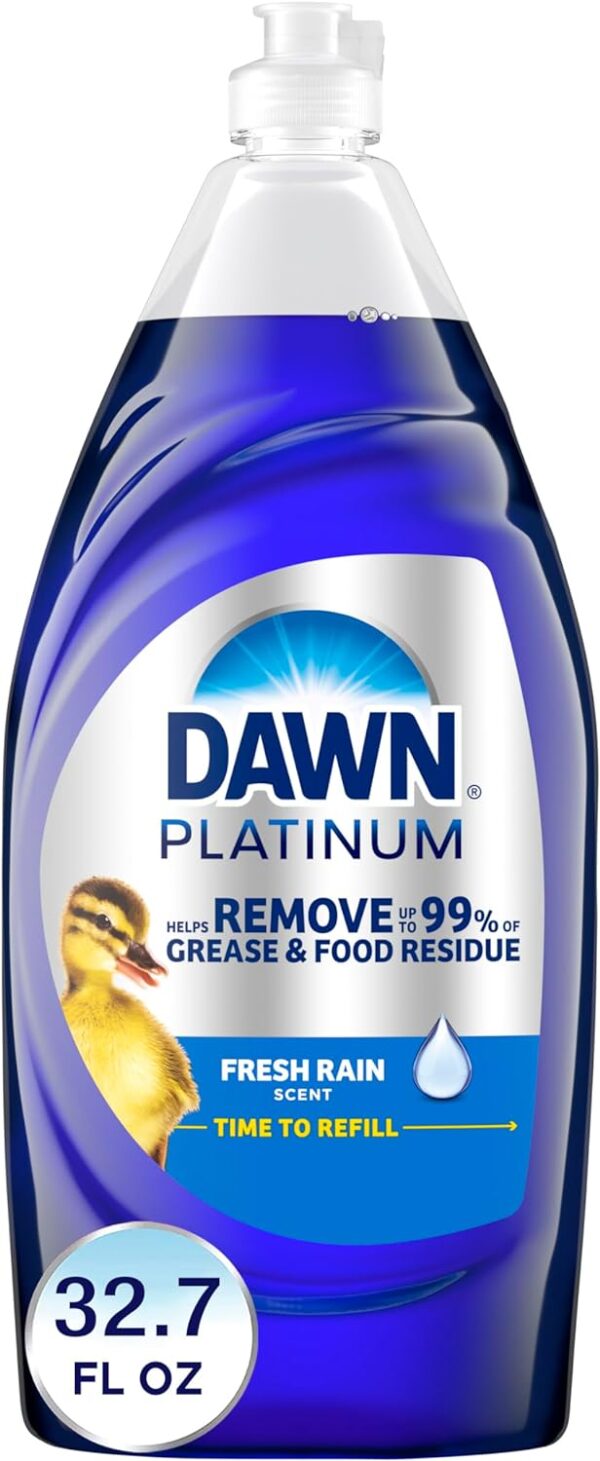 Dawn Platinum Dishwashing Liquid Dish Soap, Refreshing Rain Scent, 32.7 fl oz - Image 2