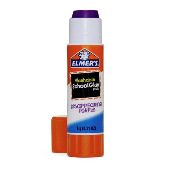 Elmer's Disappearing Purple School Glue Sticks, 0.21 oz Each, 8 Sticks per Pack (E1591) - Image 6