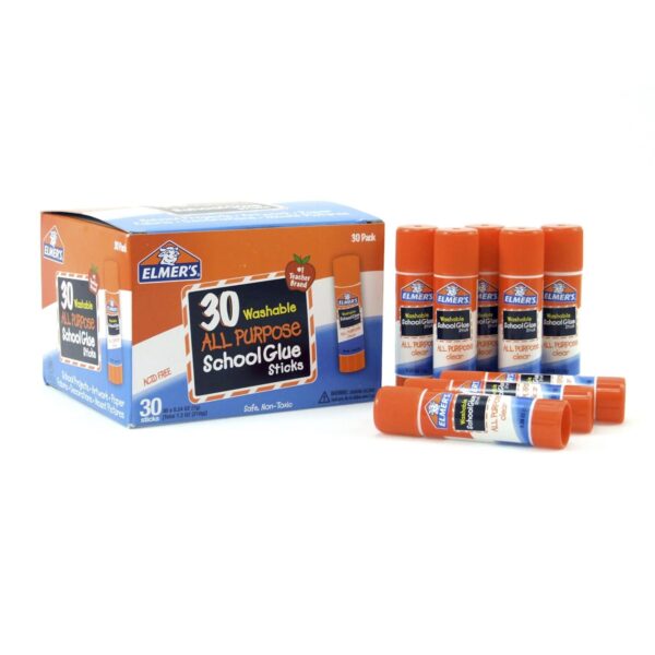 Elmer's All Purpose School Glue Sticks, Washable, 7 Grams, 30 Count - Image 7